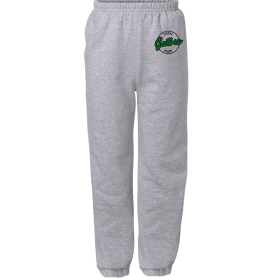 #6 Youth Grey Joggers Green Logo item