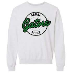 #18 ADULT Ash Grey crewneck Green logo item