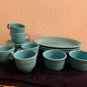 Turquoise FiestaWare Entertaining Set item