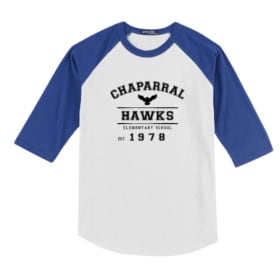 Blue Raglan 3/4 Sleeve Tee item