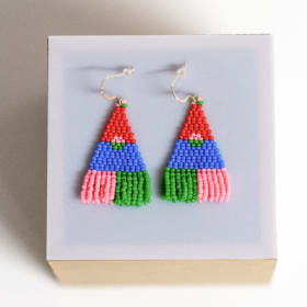 Colour block “Molly” Double Fringe Earrings item