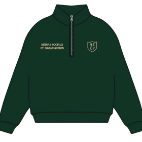 3/4 Zip Médias Sociaux et Organisation (VERT) item