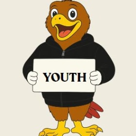 Youth Hawk Zip-Up Hoodie (Black) item