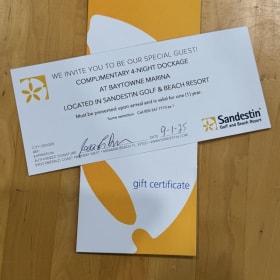 4 night dockage at Baytowne Marina item