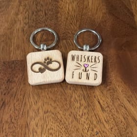 Infinity symbol with Paw Prints Keychain item