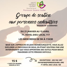 Groupe de soutien aux personnes endeuillées item