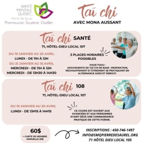 Taï chi Santé - Lundi de 11h à 12h item