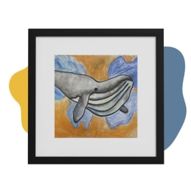 Student Art Framed (Whale Design) item