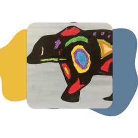 Student Art Coaster Set (Bear Design) item