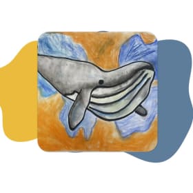 Student Art Coaster Set (Whale Design) item