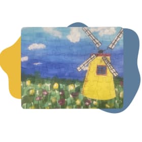 Student Art Puzzle (Windmill Design) (50 pieces) item
