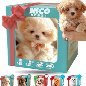 AI Robotic Puppy – Interactive, Lifelike Plush Companion (1) item