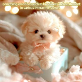 AI Robotic Puppy – Interactive, Lifelike Plush Companion (1) item