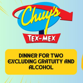 Chuy's Tex-Mex Dinner for Two Certificate (Total Value ~$50) item