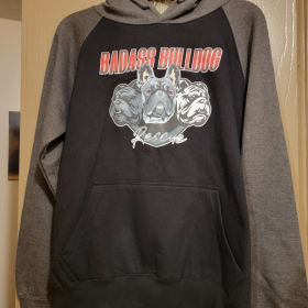 Size XL two tone hoodie black/gray item