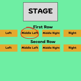FRONT Middle Left Bench/Banco delantero central izquierdo item
