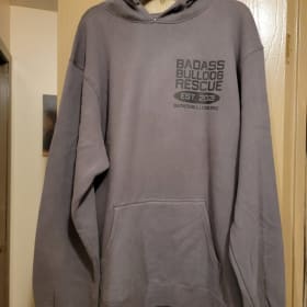 2XL dark gray hoodie printed logo item
