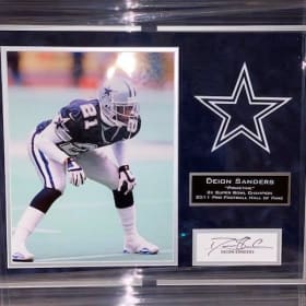 Deion Sanders Signed Framed Dallas Cowboys Collage item