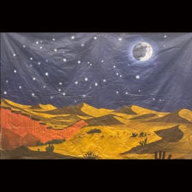 Large 9'x12' Desert Night mural on canvas item