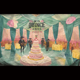 Large 9'x12' Quinceañera mural on canvas item