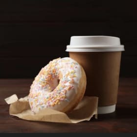 Donut and drink item