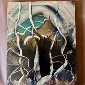 "Twisted" (acrylic on wood) item