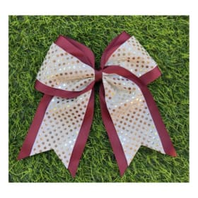 Maroon & Silver Sequin Bow item