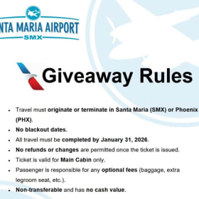 11: SMX to PHX for 4 American Airlines Ticket item