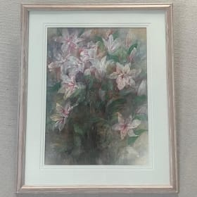"Stargazer Lilies" watercolour by Shirley Felts item