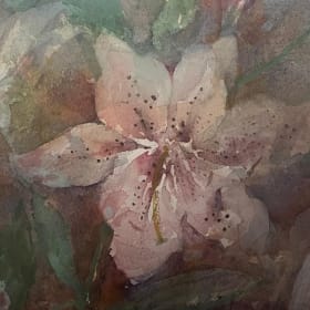 "Stargazer Lilies" watercolour by Shirley Felts item