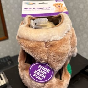 Hide and seek dog toy item