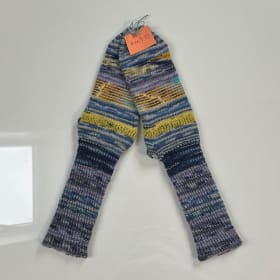 Wool Socks - Hand-crafted Washable - Size 9-9.5 Blue/Purple item