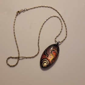 Resin Stone Colored Necklace item