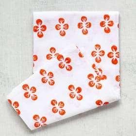 Mended Tea Towel- Dogwood Blossom: Orange item