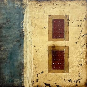 Studio 241. "A Set of Burgundy Tie Plates" item