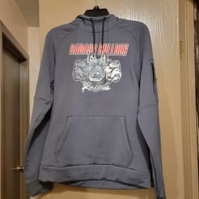 Small gray fleece hoodie item