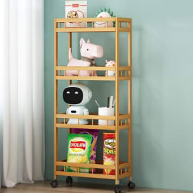 LZYMSZ – Chariot de rangement de cuisine à 4 niveaux en bamboo item