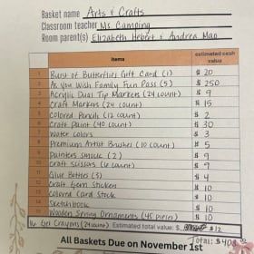 Camping's Class Arts & Crafts Basket item