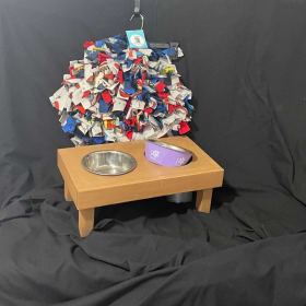 Handmade Wooden Dog Dish & Snuffle Mat item