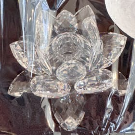 Set of 2 Swarovski Large Waterlily Candlesticks item