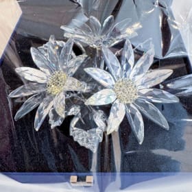 Vintage Swarovski Maxi Flower Arrangement Large Daisy Three item