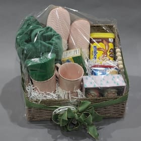 Get Cozy in Green & Pink Basket #29 item