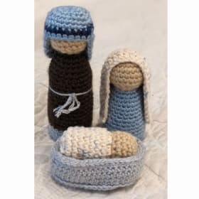 Handmade Crocheted Nativity - Value $50 item