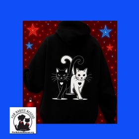 Small Hoodie two cats: Black item