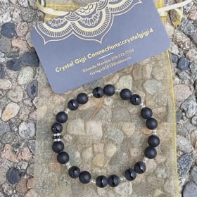 Item #5 - Matte Black Agate Custom Bracelet item