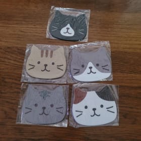 Cute Leather cat coasters item