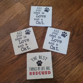 Ceramic Cat Theme Coasters item