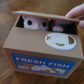 Cat toy and fun bank item