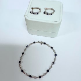 Circle of Hope Diamond & Sapphire Jewelry Set item