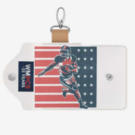 Football Leather Key Holder Pouch item